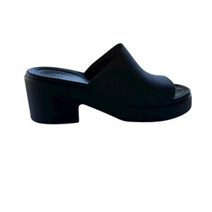 Crocs LiteRide Black Platform Slides‎ | Women's Size 10 Minimalist Y2K Style